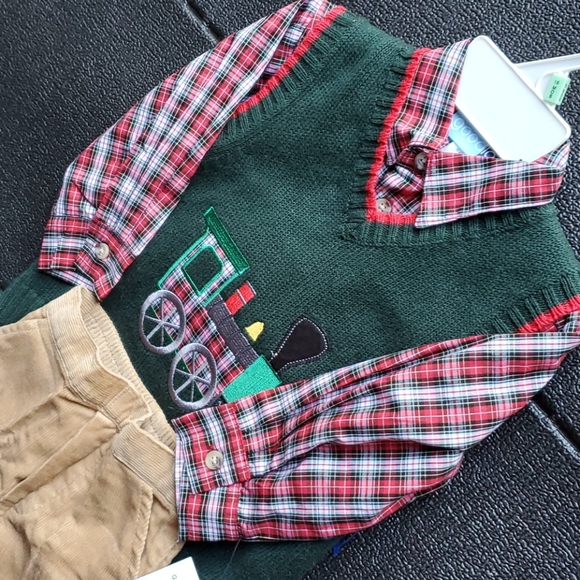 18 months Boy Christmas outfit (3 pieces), Thomas - Picture 3 of 4